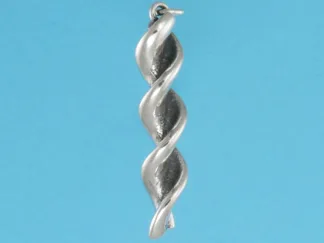 Microsculptures 0682 Fusilli Pasta Silver Charm