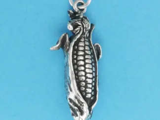 Microsculptures 0683 Corn Cob Silver Charm
