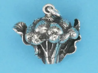 Microsculptures 0684 Broccoli Silver Charm
