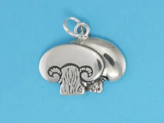 Microsculptures 0688 Mushroom Silver Charm