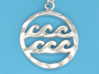 Microsculptures 0069 Aquarius Sign Silver Pendant