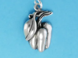 Microsculptures 0690 Bell Pepper Silver Charm