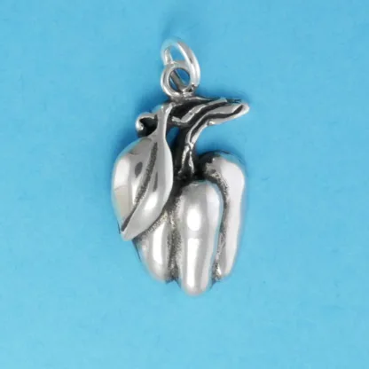 Microsculptures 0690 Bell Pepper Silver Charm