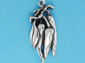 Microsculptures 0693 Chili Peppers Silver Charm