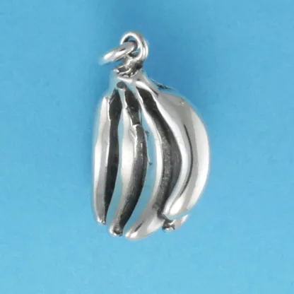 Microsculptures 0696 Banana Bunch Silver Charm