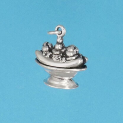 Microsculptures 0698 Banana Split Silver Charm