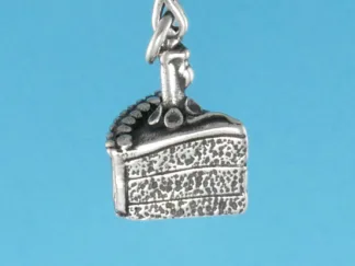 Microsculptures 0701 Birthday Cake Silver Charm