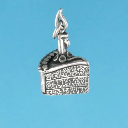 Microsculptures 0701 Birthday Cake Silver Charm