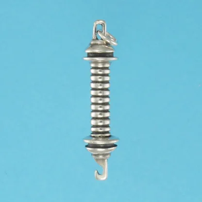 Microsculptures 0704 Electric Fence Handle Silver Charm