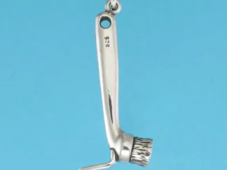 Microsculptures 0707 Hoof Pick & Brush Silver Charm