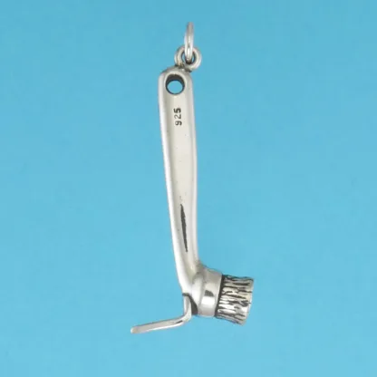 Microsculptures 0707 Hoof Pick & Brush Silver Charm