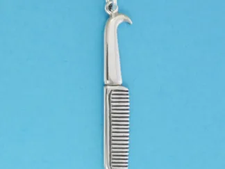 Microsculptures 0708 Hoof Pick & Comb Silver Charm