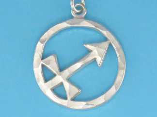 Microsculptures 0074 Sagittarius Sign Silver Pendant
