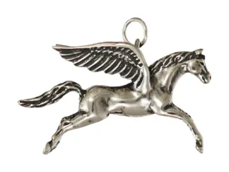 Microsculptures 0806 Pegasus Silver Pendant