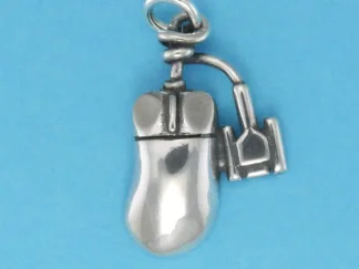 Microsculptures 0850 Computer Mouse Silver Charm