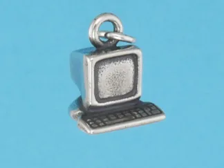 Microsculptures 0851 Computer Silver Charm