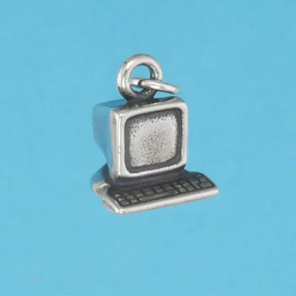 Microsculptures 0851 Computer Silver Charm