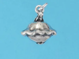 Microsculptures 0857 Patty Pan Squash Silver Charm