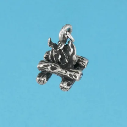 Microsculptures 0864 Camp Fire Silver Charm