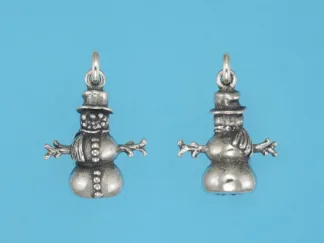 Microsculptures 0869 Snowman Silver Charm