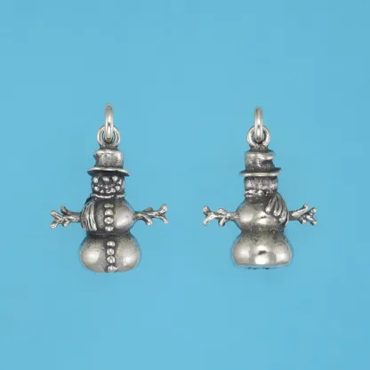 Microsculptures 0869 Snowman Silver Charm