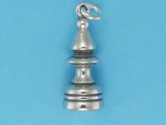 Microsculptures 0873 Bishop Chess Piece Silver Charm