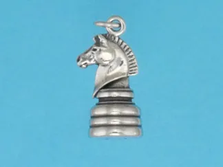 Microsculptures 0874 Knight Chess Piece Silver Charm
