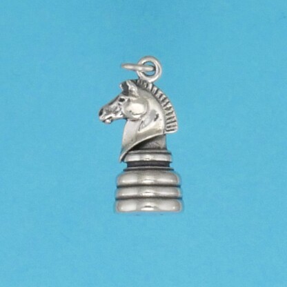 Microsculptures 0874 Knight Chess Piece Silver Charm