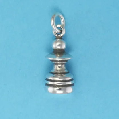 Microsculptures 0876 Pawn Chess Piece Silver Charm