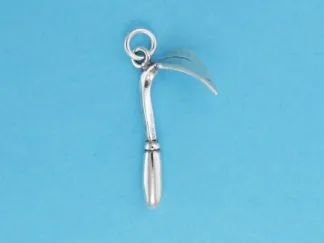 Microsculptures 0877 Hand Hoe Silver Charm
