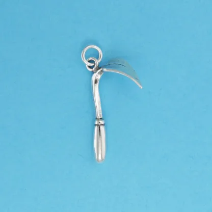 Microsculptures 0877 Hand Hoe Silver Charm
