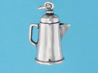 Microsculptures 0879 Coffee Pot Silver Charm