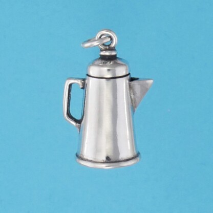 Microsculptures 0879 Coffee Pot Silver Charm