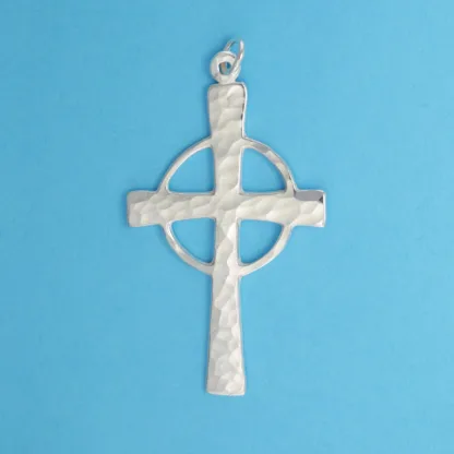 Microsculptures 0089 Celtic Cross Silver Pendant