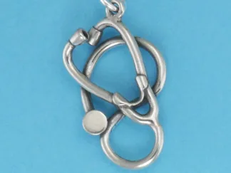 Microsculptures 0892 Stethoscope Silver Charm
