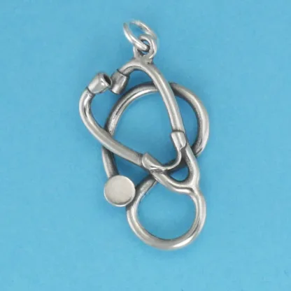 Microsculptures 0892 Stethoscope Silver Charm