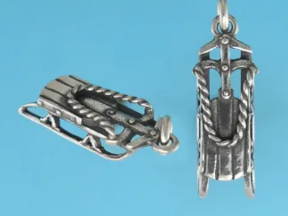 Microsculptures 0894 Sled Silver Charm