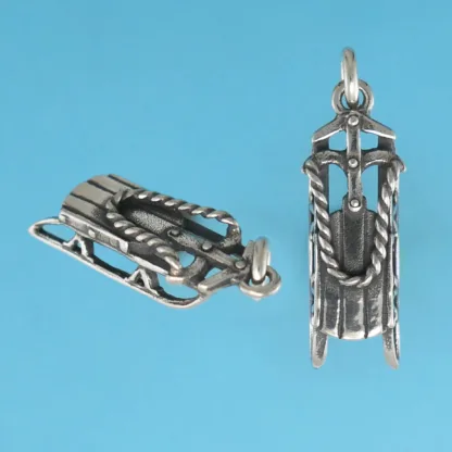Microsculptures 0894 Sled Silver Charm
