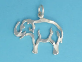Microsculptures 0009 Elephant Silver Charm