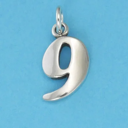 Microsculptures N9 Number-9 Silver Charm
