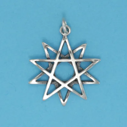 Microsculptures 0906 Ten Point Star Silver Charm