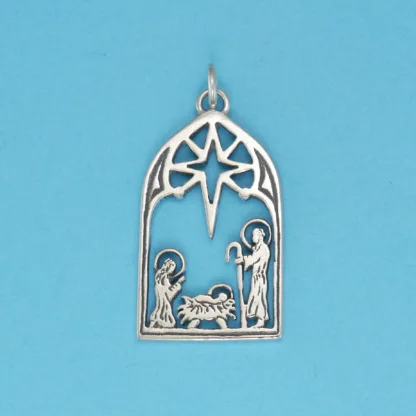 Microsculptures 0907 Nativity Scene Silver Charm