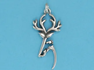 Microsculptures 0908 Reindeer Head Silver Charm