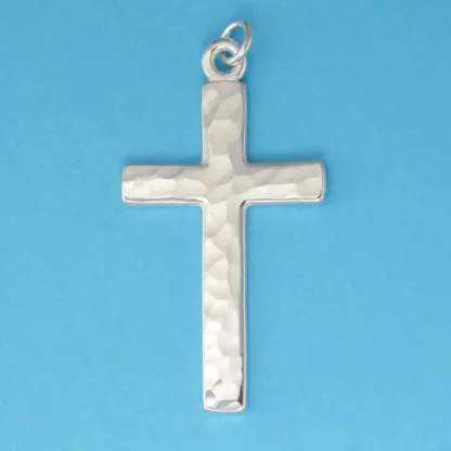 Microsculptures 0090A Large Cross Silver Pendant