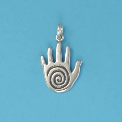 Microsculptures 0910 Healing Hand Silver Charm