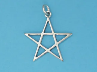 Microsculptures 0911 5-Point Simple Star Silver Charm