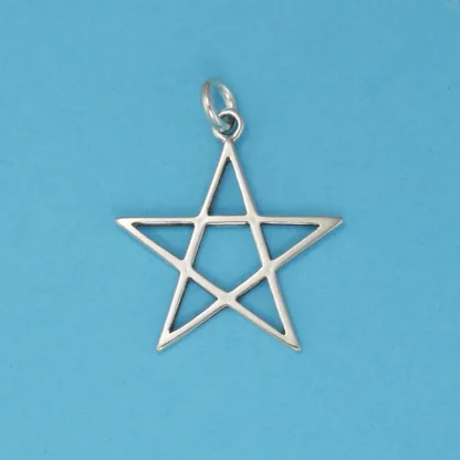 Microsculptures 0911 5-Point Simple Star Silver Charm