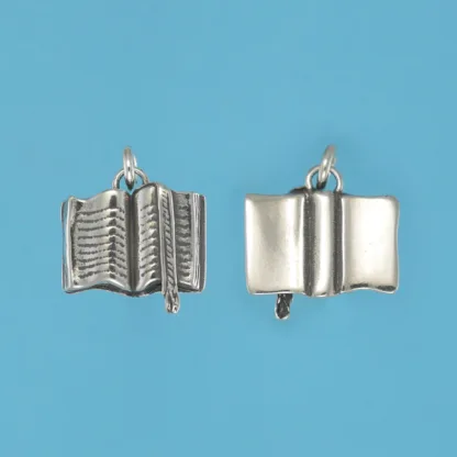 Microsculptures 0912 Holy Book Silver Charm