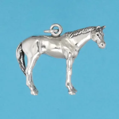 Microsculptures 0916 Thoroughbred Horse Silver Charm