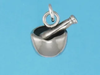 Microsculptures 0917 Mortor & Pestle Silver Charm